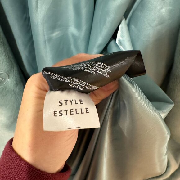 Noize Estelle Women's Pea Coat faux fur in Sage Green - Picture 13 of 13